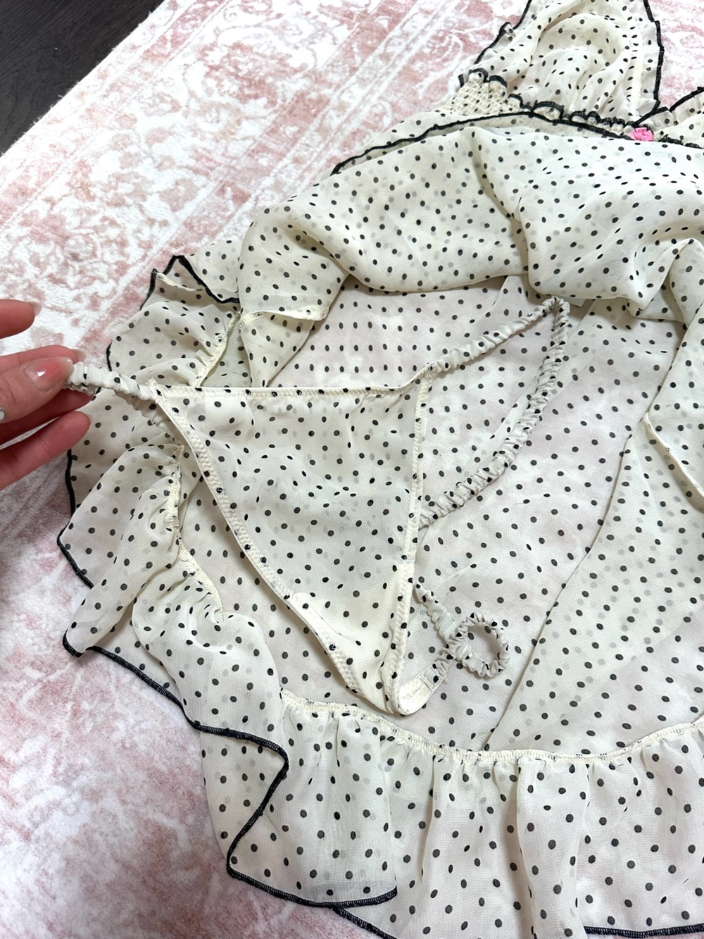 NWT 🖤 Set Polka Dot Nighty By Jessica Simpson - Picture 2 of 10